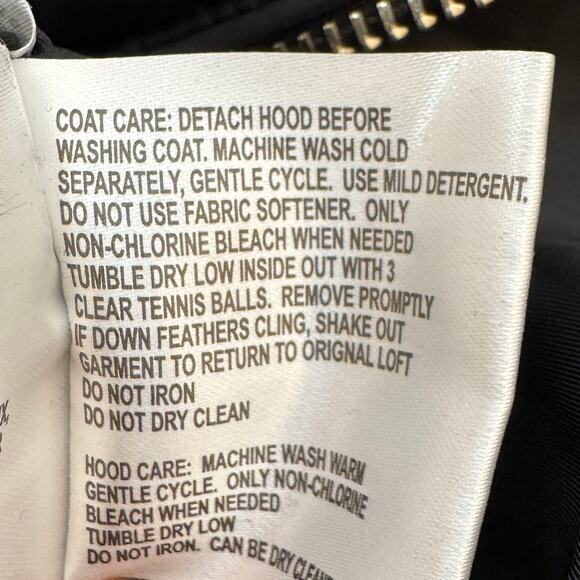 Michael Kors Black Puffer Coat - Detachable Faux Fur Hood- Women's Size XL - Picture 7 of 9